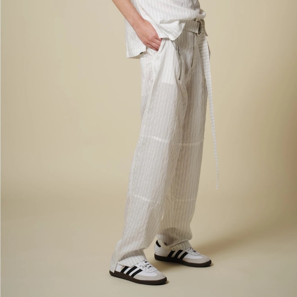 NWT Saint Art Women's Courtney White Black Stripe Baggy Pants Small reg $298